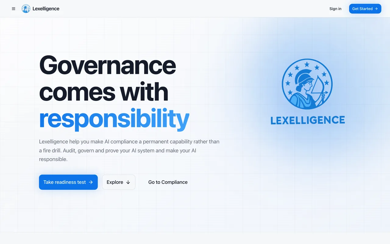 Screenshot of the Lexelligence website