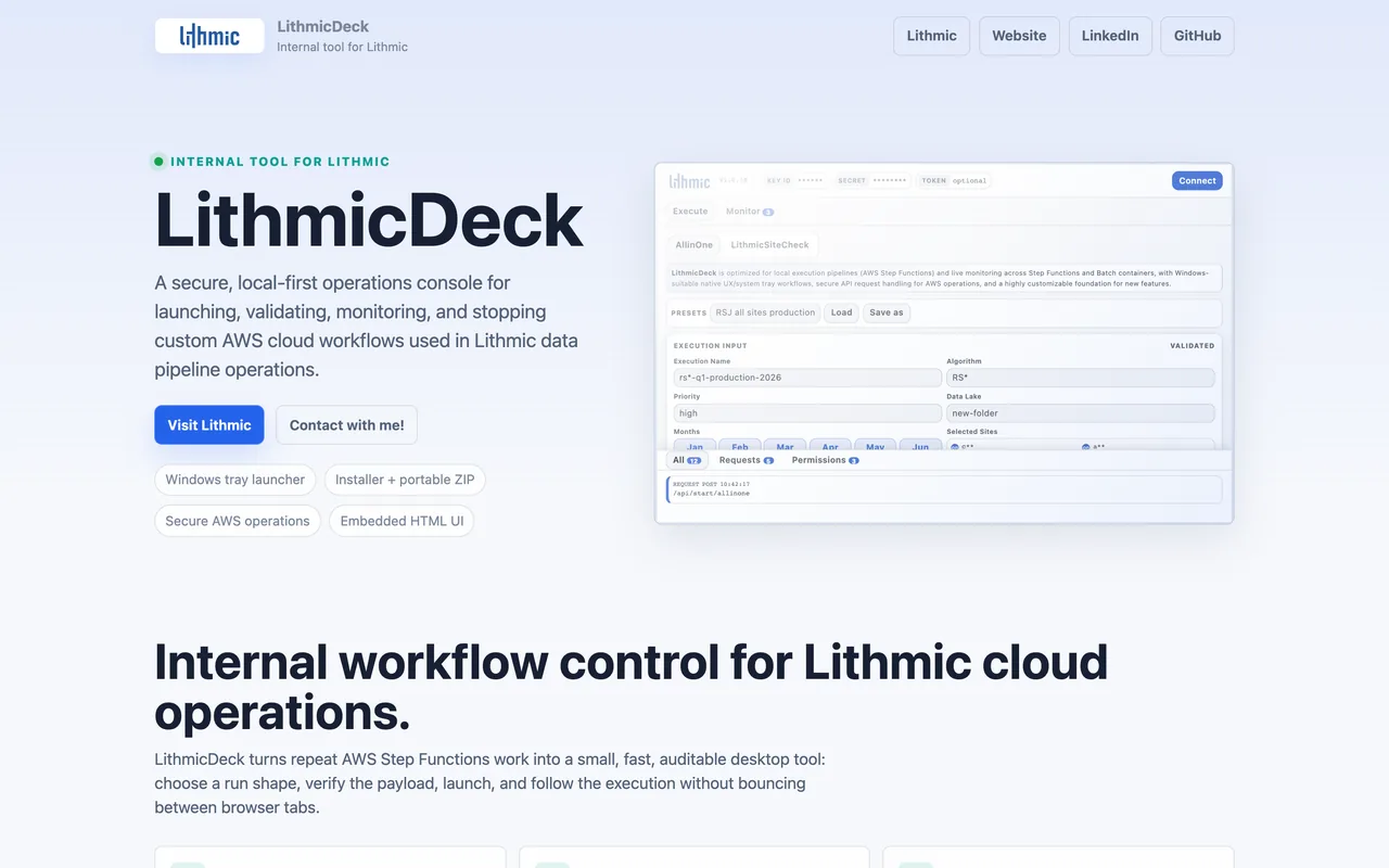Screenshot of LithmicDeck